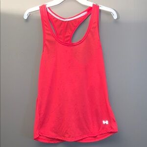 Under Armour Orange Racerback Run Tank Top - Size Small